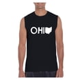 thumbnail image 1 of MmF - Men's Graphic T-Shirt Sleeveless, up to Men Size 3XL - Ohio Map, 1 of 5