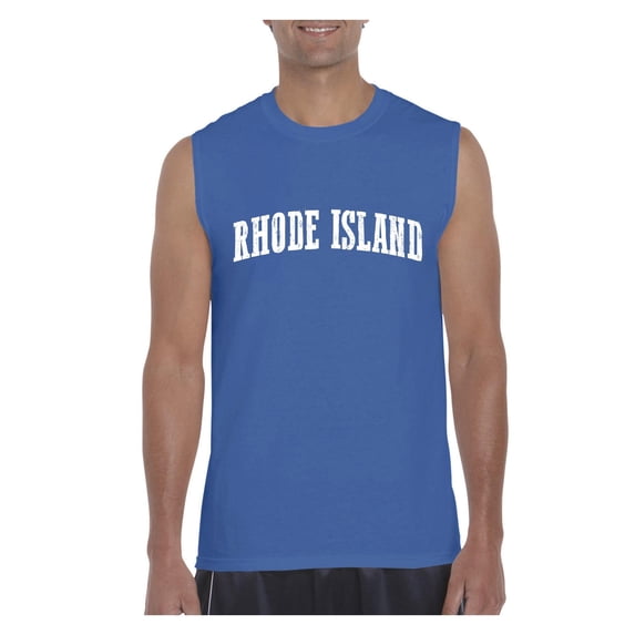 MmF - Men's Graphic T-Shirt Sleeveless, up to Men Size 3XL - Rhode Island