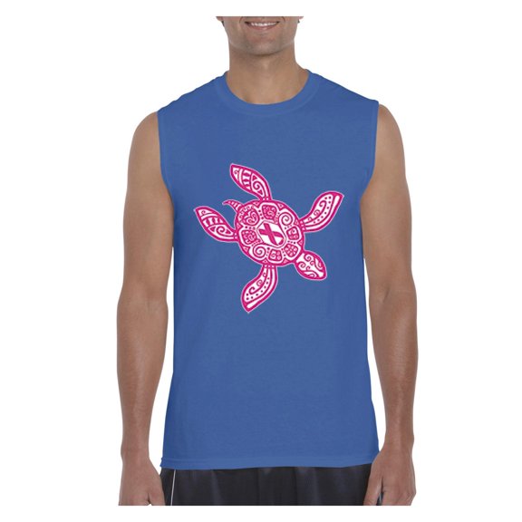 MmF - Men's Graphic T-Shirt Sleeveless, up to Men Size 3XL - Sea Turtle Hawaii