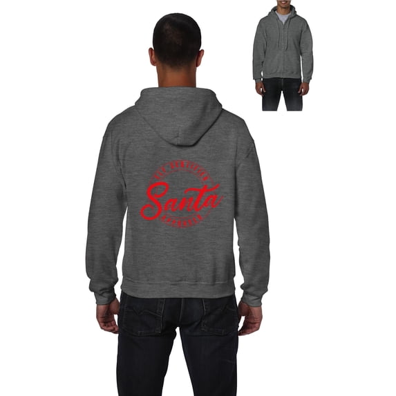 MmF - Men's Sweatshirt Full-Zip Pullover - ELF CERTIFIED SANTA APPROVED XMAS