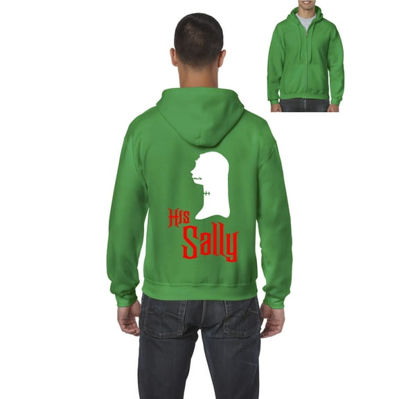 MmF - Men's Sweatshirt Full-Zip Pullover - Halloween Her Jack Matching Halloween Couple