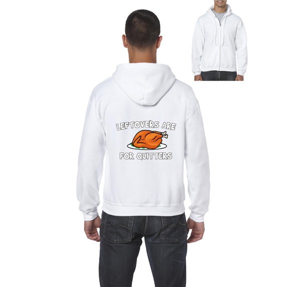 MmF - Men's Sweatshirt Full-Zip Pullover - LEFTOVERS ARE FOR QUITTERS