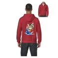 thumbnail image 1 of MmF - Men's Sweatshirt Full-Zip Pullover, up to Men Size 5XL - American Flag 4th of July Kitty, 1 of 5