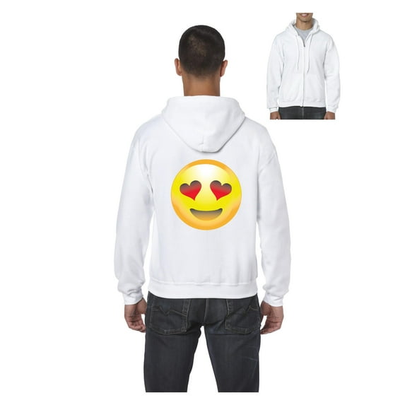 MmF - Men's Sweatshirt Full-Zip Pullover, up to Men Size 5XL - Emoji Entourage