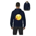 thumbnail image 1 of MmF - Men's Sweatshirt Full-Zip Pullover, up to Men Size 5XL - Emoji Winky Face, 1 of 5