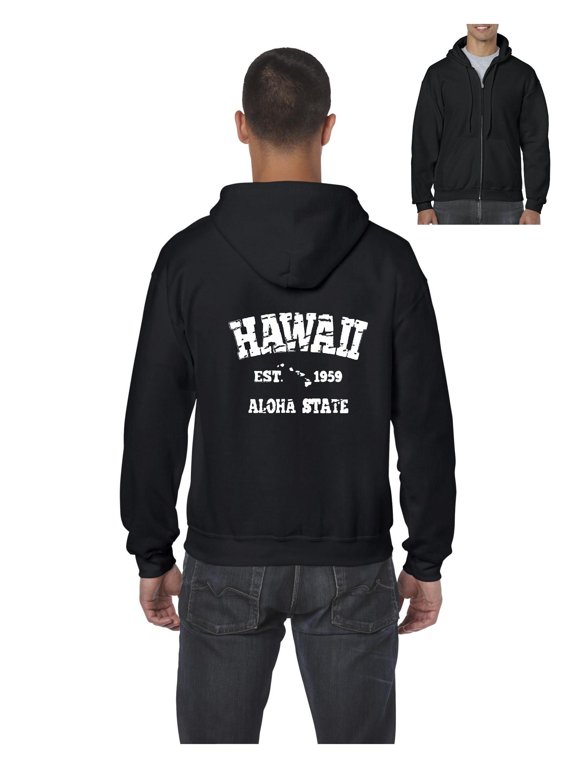 MmF - Men's Sweatshirt Full-Zip Pullover, up to Men Size 5XL - Hawaii