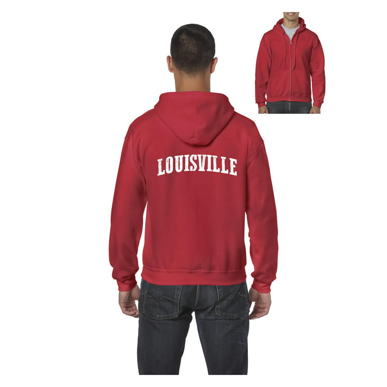 Mom's Favorite - Men's Sweatshirt Full-Zip Pullover, Up to Men Size 5XL - Louisville, Women's, Red