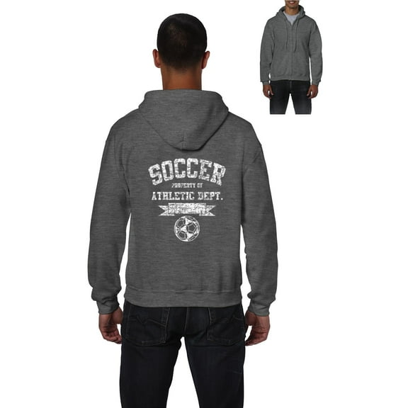 MmF - Men's Sweatshirt Full-Zip Pullover, up to Men Size 5XL - Soccer Athletic Dept.