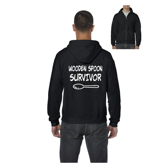 MmF - Men's Sweatshirt Full-Zip Pullover, up to Men Size 5XL - Wooden Spoon Survivor