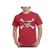 MmF - Men's T-Shirt Short Sleeve - Halloween Jolly Roger Skull Crossbones