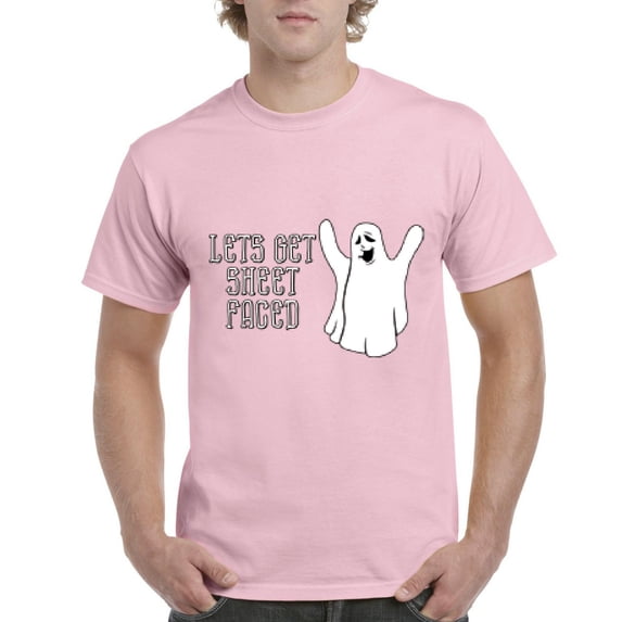 MmF - Men's T-Shirt Short Sleeve - Halloween Let`s Get Sheet Faced Ghost