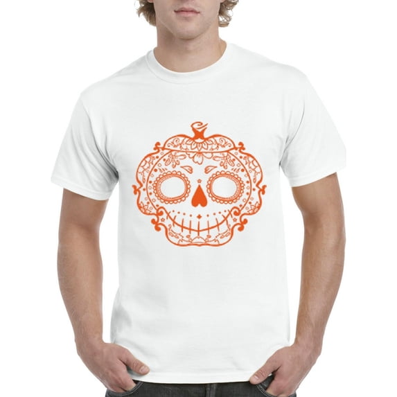 MmF - Men's T-Shirt Short Sleeve - Halloween Sugar Pumpkin