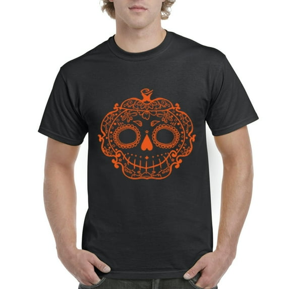 MmF - Men's T-Shirt Short Sleeve - Halloween Sugar Pumpkin
