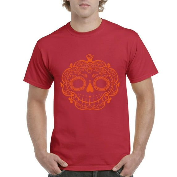 MmF - Men's T-Shirt Short Sleeve - Halloween Sugar Pumpkin