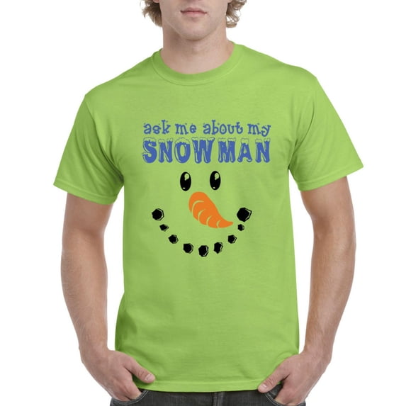 MmF - Men's T-Shirt Short Sleeve - MY XMAS SNOWMAN FLIP UP