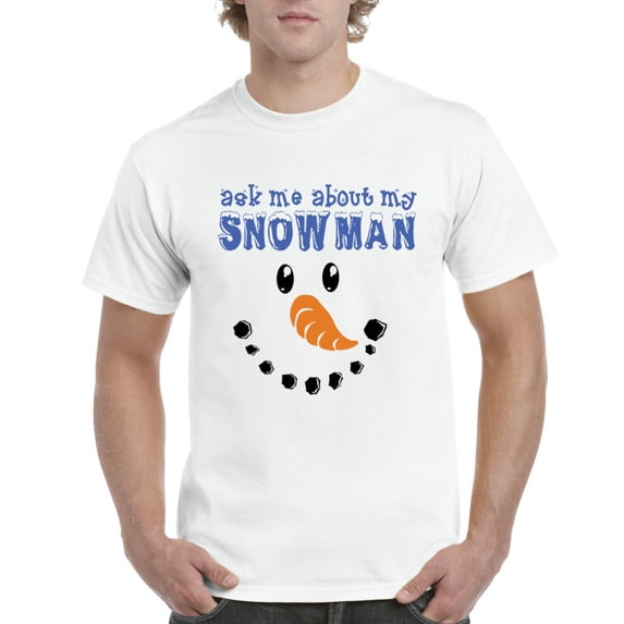 MmF - Men's T-Shirt Short Sleeve - MY XMAS SNOWMAN FLIP UP