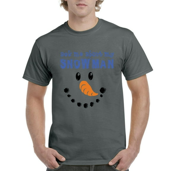 MmF - Men's T-Shirt Short Sleeve - MY XMAS SNOWMAN FLIP UP