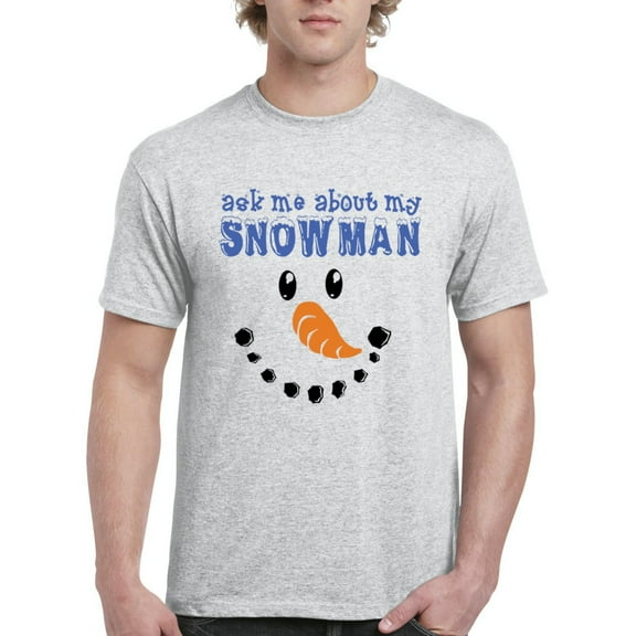 MmF - Men's T-Shirt Short Sleeve - MY XMAS SNOWMAN FLIP UP