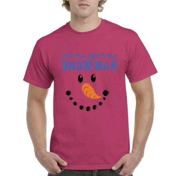 MmF - Men's T-Shirt Short Sleeve - MY XMAS SNOWMAN FLIP UP