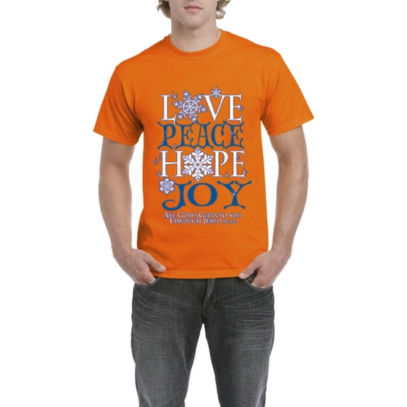 MmF - Men's T-Shirt Short Sleeve - PEACE HOPE LOVE JOY