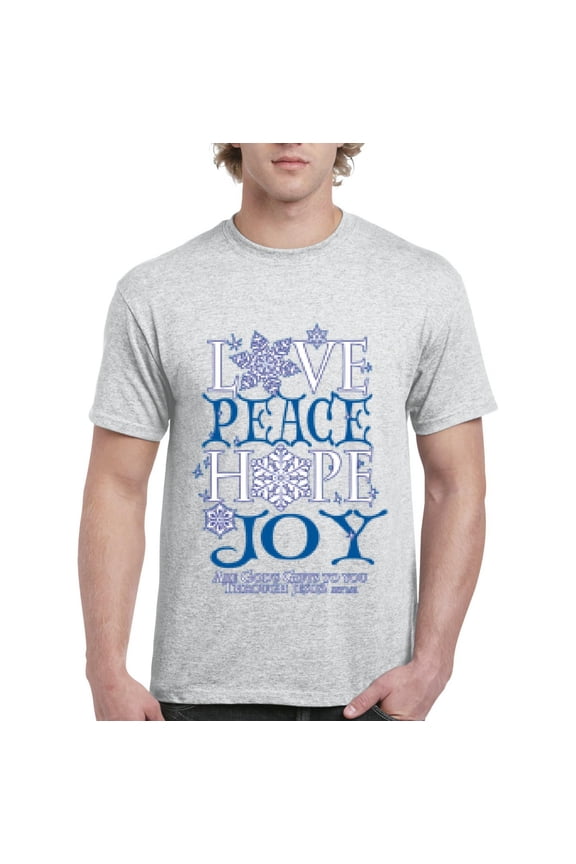 MmF - Men's T-Shirt Short Sleeve - PEACE HOPE LOVE JOY