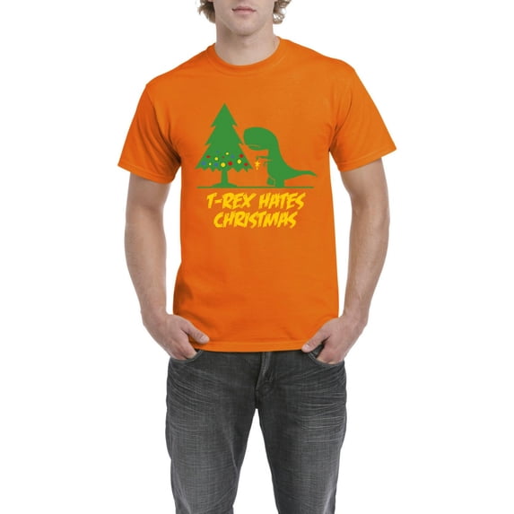 MmF - Men's T-Shirt Short Sleeve - XMAS DINOSAUR