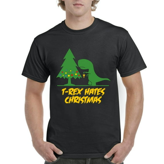 MmF - Men's T-Shirt Short Sleeve - XMAS DINOSAUR