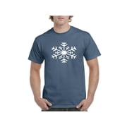 MmF - Mens T-Shirt Short Sleeve, up to Men Size 5XL - Christmas Snowflake