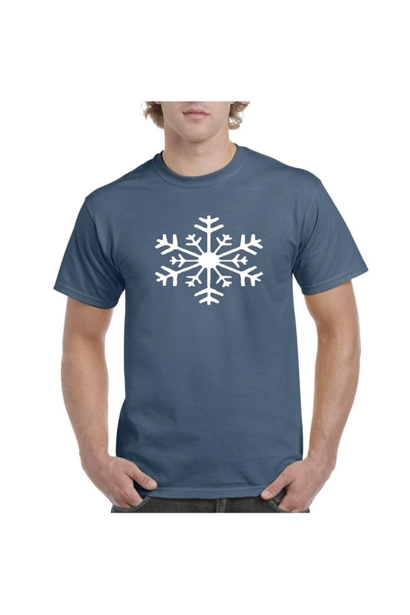 MmF - Men's T-Shirt Short Sleeve, up to Men Size 5XL - Christmas Snowflake