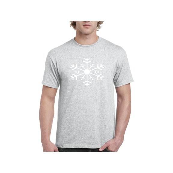 MmF - Men's T-Shirt Short Sleeve, up to Men Size 5XL - Christmas Snowflake