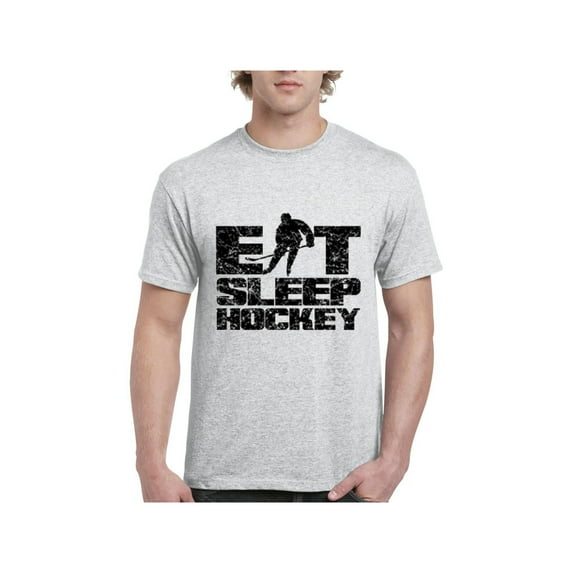 MmF - Men's T-Shirt Short Sleeve, up to Men Size 5XL - Eat Sleep Hockey
