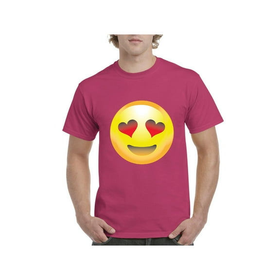 MmF - Men's T-Shirt Short Sleeve, up to Men Size 5XL - Emoji Smiling Face