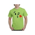thumbnail image 1 of MmF - Men's T-Shirt Short Sleeve, up to Men Size 5XL - Emoji Winky Face, 1 of 3