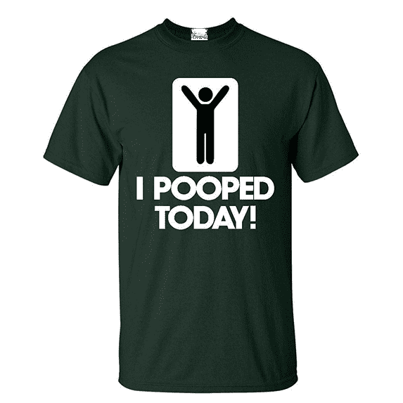 MmF - Men's T-Shirt Short Sleeve, up to Men Size 5XL - I Pooped Today