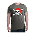 thumbnail image 1 of MmF - Men's T-Shirt Short Sleeve, up to Men Size 5XL - Jolly Roger Skull & Crossbones, 1 of 3