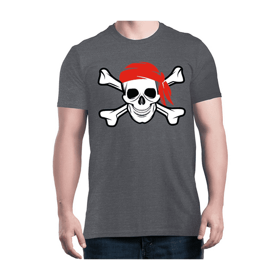 MmF - Men's T-Shirt Short Sleeve, up to Men Size 5XL - Jolly Roger Skull & Crossbones