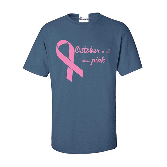 MmF - Men's T-Shirt Short Sleeve, up to Men Size 5XL - October All About Cancer