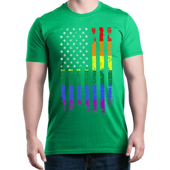 MmF - Men's T-Shirt Short Sleeve, up to Men Size 5XL - Rainbow Flag