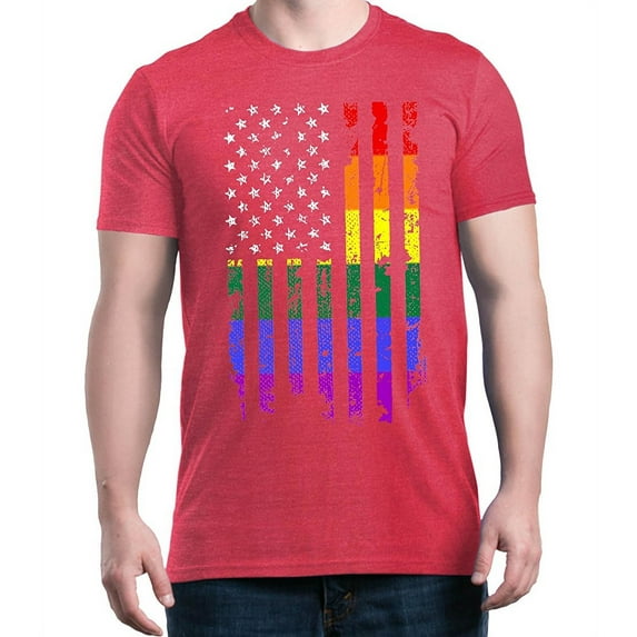 MmF - Men's T-Shirt Short Sleeve, up to Men Size 5XL - Rainbow Flag