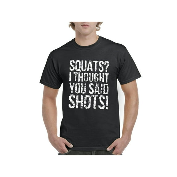 MmF - Men's T-Shirt Short Sleeve, up to Men Size 5XL - Squats I Thought You Said