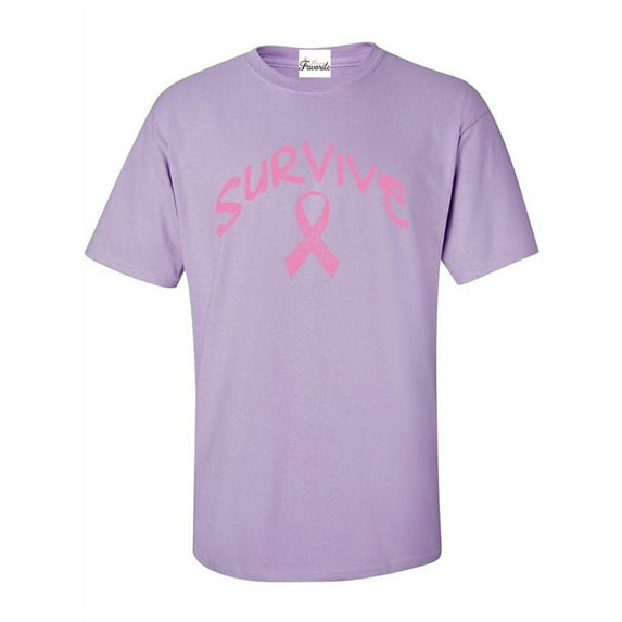 MmF - Men's T-Shirt Short Sleeve, up to Men Size 5XL - Survive Pink Ribbon
