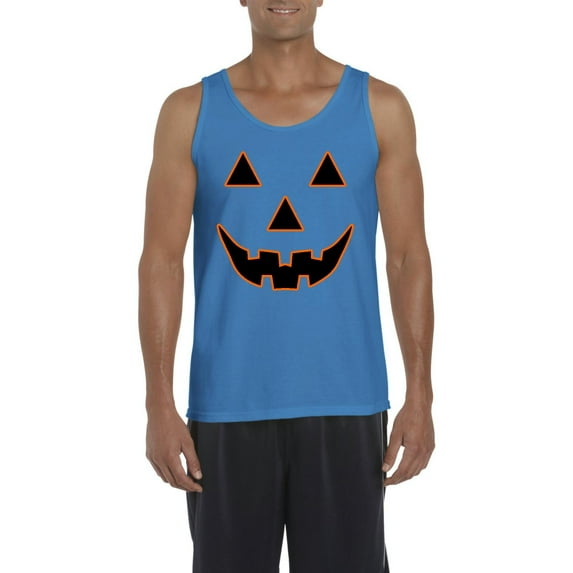 MmF - Men's Tank Top for Men - Halloween Jack O' Lantern Pumpkin Face