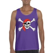 MmF - Men's Tank Top for Men - Halloween Jolly Roger Skull Crossbones