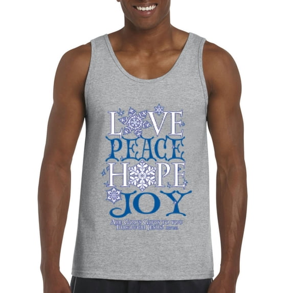 MmF - Men's Tank Top for Men - PEACE HOPE LOVE JOY