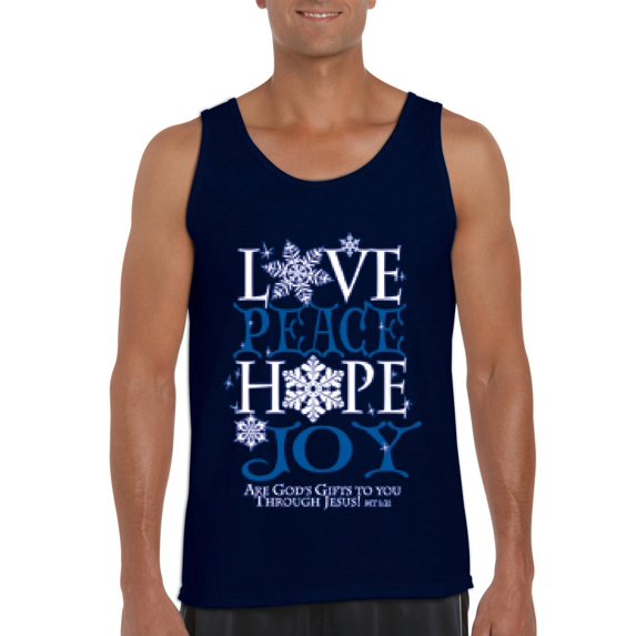MmF - Men's Tank Top for Men - PEACE HOPE LOVE JOY