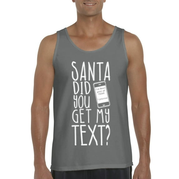 MmF - Men's Tank Top for Men - SANTA DID YOU GET MY TEXT?