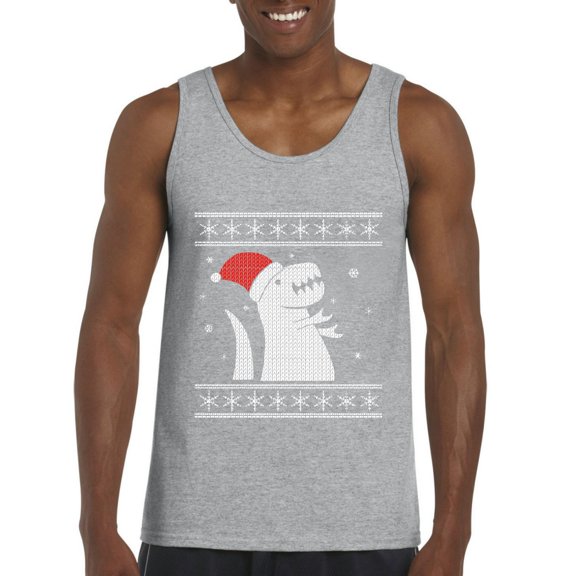 MmF - Men's Tank Top for Men - XMAS DINOSAUR UGLY SWEATER