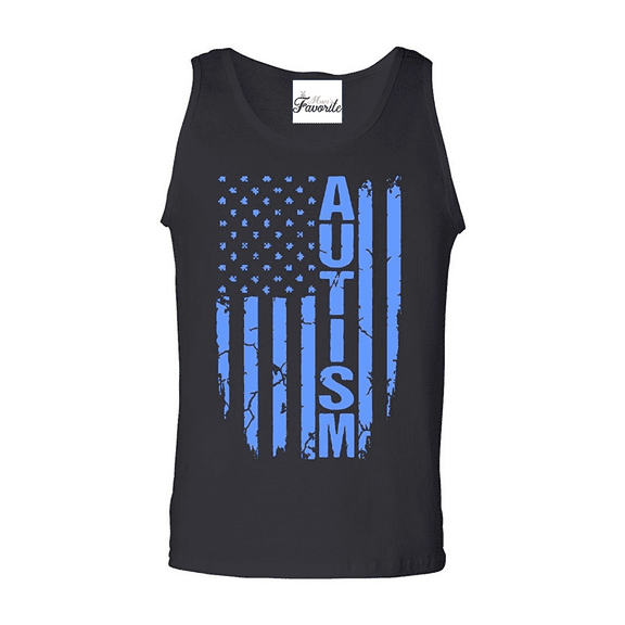 MmF - Men's Tank Top for Men, up to Men Size 3XL - Autism Flag