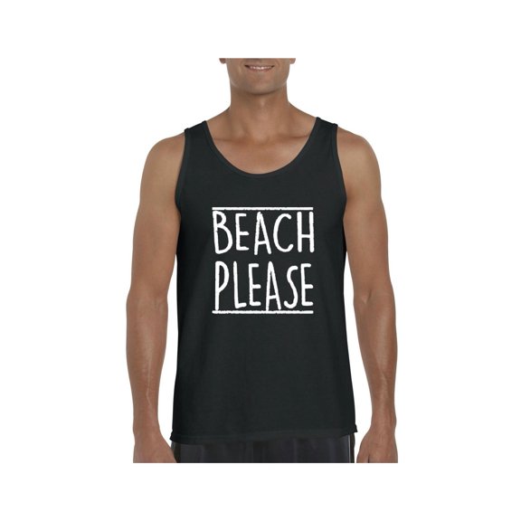 MmF - Men's Tank Top for Men, up to Men Size 3XL - Beach Please