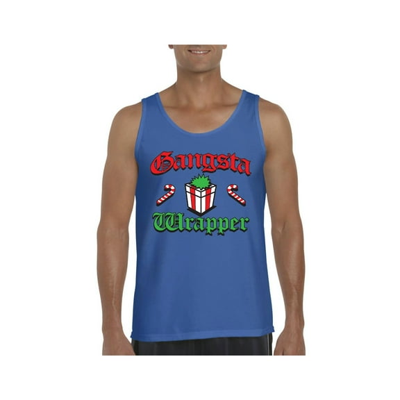 MmF - Men's Tank Top for Men, up to Men Size 3XL - Christmas Wrapper